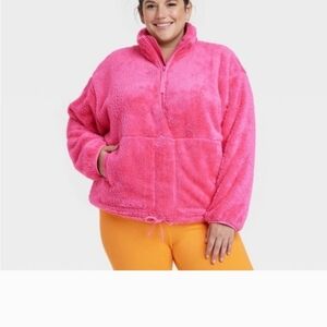 All in Motion Vibrant Pink Teddy Jacket
